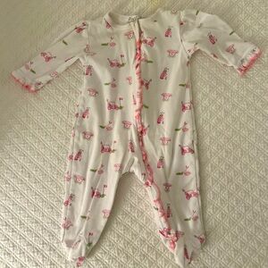 Kissy Kissy Golf Club Pink Zip Footie